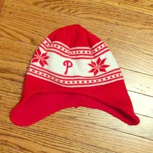 Phillies earflap beanie